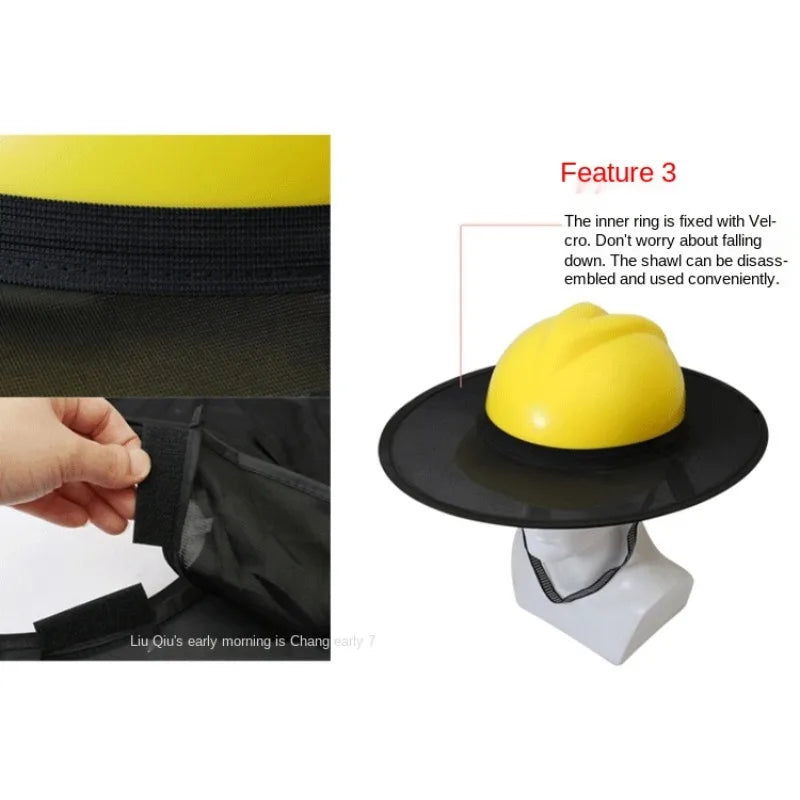 Reflective Hard Hat Sun Shield with Neck Protection